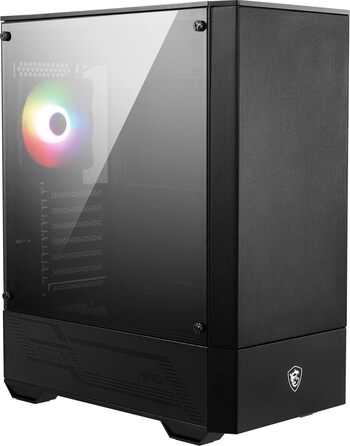Корпус MSI MAG Forge 110R Mid-Tower ATX, чорний, з RGB підсвічуванням, 2x USB 3.0, 1x 120мм A-RGB вентилятор
