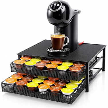 Тримач для капсул Dolce Gusto Gadgy на 72 капсул, металевий органайзер з 2 шухлядами