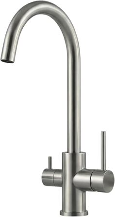 Змішувач кухонний AORA® VANTO INOX з нержавіючої сталі 304 для фільтра води та системи зворотного осмосу, поворотний вилив 360°