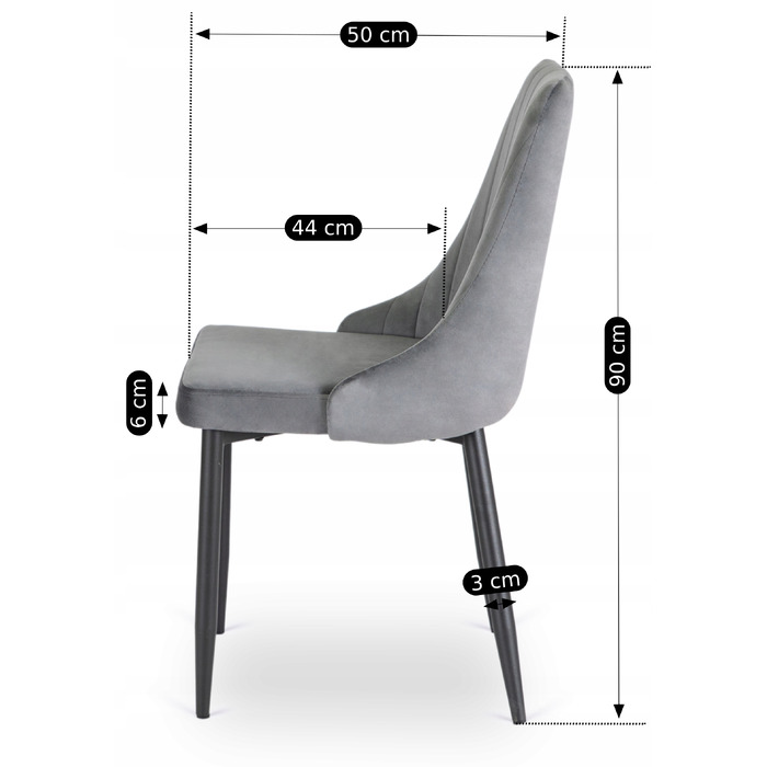 Стілець Mebel Elite, велюр, сірий, 1 шт.