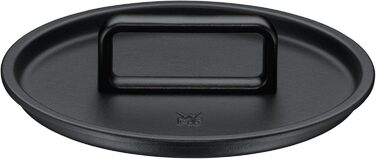 Жаровня WMF Flavour 24 см з чавуну, емальована, для індукції, чорна, з кришкою з конденсаційними виступами, сучасний дизайн
