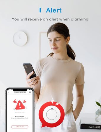 Набір димових сповіщувачів Meross з Wi-Fi, сумісний з Apple HomeKit (3 шт. з хабом)