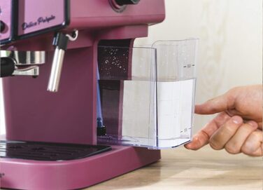 Кавомашина ECODE Delice Purple 20 Bar з капучинатором та резервуаром 1.5 л - Еспресо, Подвійне дозування, Манометр