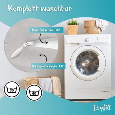 Подушка для годування Joyfill® Premium з мікроперлин - для сну та годування, м'яка та тиха, для сну на боці, 100% Made in Germany, сірий колір