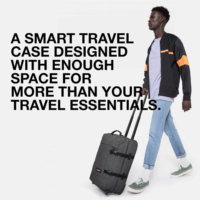 Валіза Eastpak TRANVERZ S, 42 л, 51x32,5x23 см, чорний денім