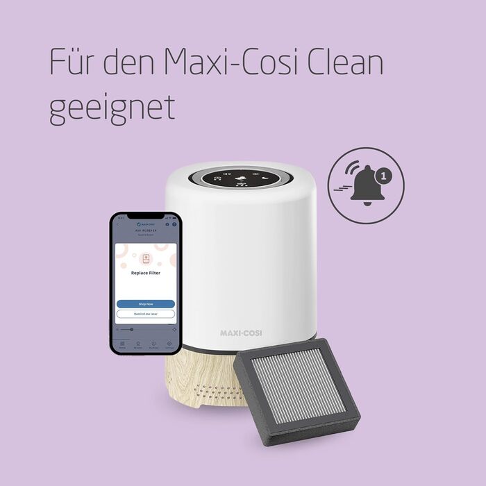 Фільтр HEPA 13 для очищувача повітря Maxi-Cosi Clean 3-в-1, змінний, для дитячої кімнати, видаляє 99,97% пилу та алергенів