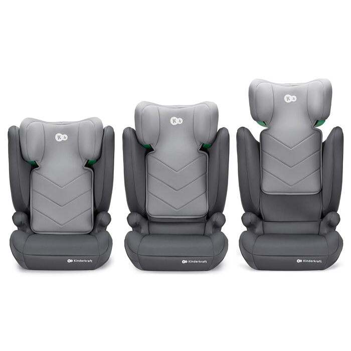 Автокрісло Kinderkraft I-SPARK I-Size 100-150 см (3.5-12 років, 15-36 кг) сіре - безпека та комфорт
