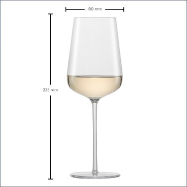 Бокали для білого вина Zwiesel Glas Vervino Riesling, 2 шт., тритан-кристал, німецьке виробництво, підходять для миття в посудомийній машині