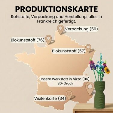 Ваза для Lego квітів, декоративна з біопластику, оливково-зелена (пісочний годинник)