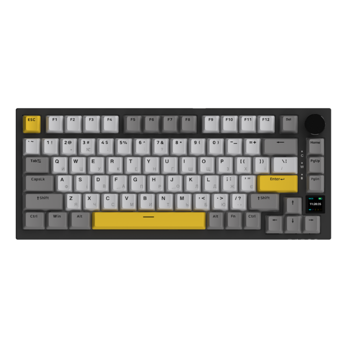Бездротова механічна клавіатура Ajazz  AK820 PRO 75% Gift Switch Black RGB  (AK820PRO-G-BGY)
