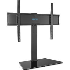 Поворотна підставка для телевізора BONTEC 42-86" з регулюванням висоти, для LCD/LED/OLED, плоских і вигнутих, із загартованого скла, макс. навантаження 50 кг, VESA 800x600