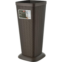 Пластикова корзина для зберігання Stefanplast у стилі ротанг, 25,5×25,5×57 см