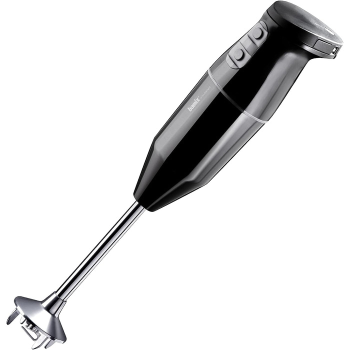 Блендер занурювальний bamix Cordless PLUS, бездротовий, набір з насадками, 250 Вт, 3 швидкості, нержавіюча сталь, чорний, Швейцарія