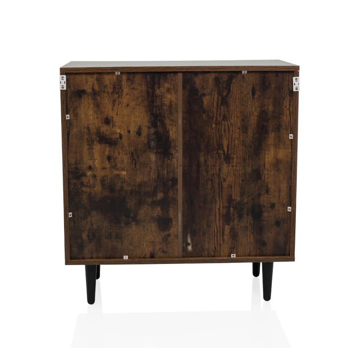 Сервант / комод LYKKJA 77x39,5x72 см 2 шухляди 2 двері коричневий/чорний hjh LIVING