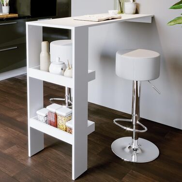Барний стілець Vicco, комплект 2 шт, білий, 38.5x92 см