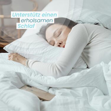 Подушка для шиї з піни Memory Foam Bestlivings (30x35x9 см) з антимікробним чохлом Silver Protect - Öko-Tex, для сну та підтримки спини