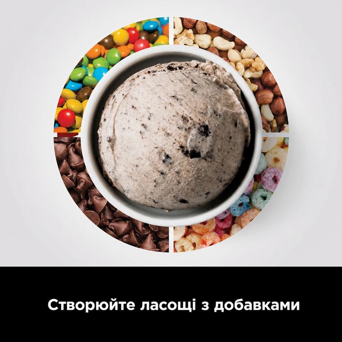 Морожениця та десертна машина Ninja CREAMi NC300EU, 1,4 л, 7 програм, 3 чаші, для морозива, джелато, сорбету, смузі та молочних коктейлів, чорна/срібляста