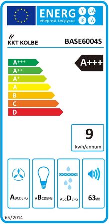 Витяжка кухонна KKT KOLBE BASE6004S 60 см, чорна (скло, нержавіюча сталь), з LED-підсвіткою, сенсорним керуванням та керуванням жестами, режим рециркуляції та відведення повітря