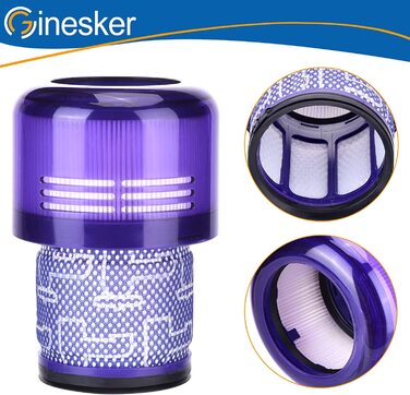 Фільтр для Dyson V11, 2 шт, змінний миючий фільтр для пилососа Dyson V11 SV14 Animal, Drehmomentantrieb, Komplett, заміна DY-970013-02 V11-2P