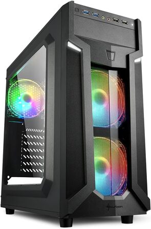 Комп'ютерний корпус Sharkoon VG6-W з RGB підсвічуванням