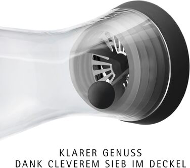 Скляний глечик для води WMF Basic 1л з силіконовою кришкою CloseUp та щіткою для чищення