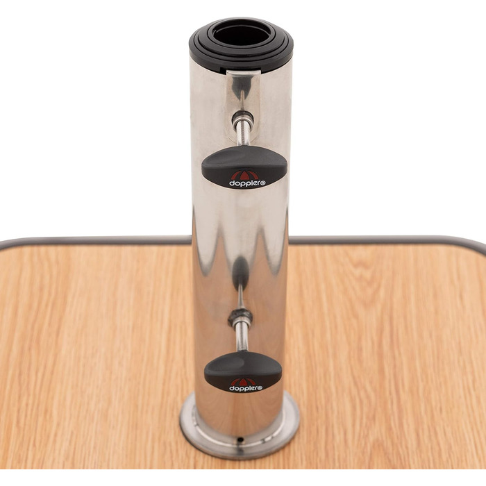 Сонячна парасоля Doppler AluPro Neo Push Up 200x250 см, алюмінієва, для балкона та тераси, нахиляється, з регулюванням висоти, відкриття/закриття Push-механізм