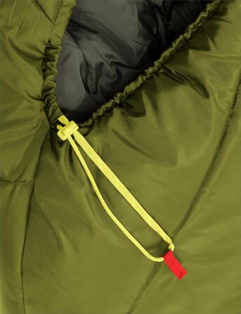 Трисезонний спальний мішок VAUDE Sioux 800 II синій, синтетичний кокон для кемпінгу (2°C – 8°C), 220x80 см, блискавка справа