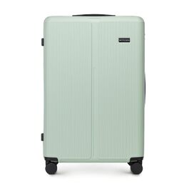 Валіза велика Wittchen Stripes Line XL (76.5x50x29 см), пластикова Hartschalen ABS, 96 л, м'ятна