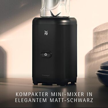 Блендер WMF Kult X Mix & Go Mini - портативний шейкер, 300 Вт, Tritan, 600 мл, срібно-чорний