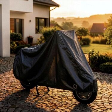 Водонепроникний захисний чохол для мотоцикла та скутера Vespa, всесезонний зовнішній тент (S, 185x90x110 см, чорний)