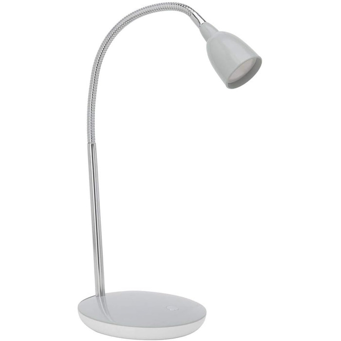 Настільна LED лампа BRILLIANT Anthony, 2.4W, 200лм, 3000K, сіра, з кнопкою на основі