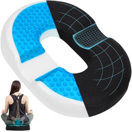Ортопедична подушка для сидіння з піни Memory Foam для офісного крісла: підтримка куприка, гелева подушка для геморою та пролежнів