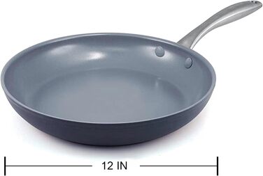 GreenPan Lima сковорода з керамічним антипригарним покриттям, 30.5 см, без PFAS, для духовки, сіра