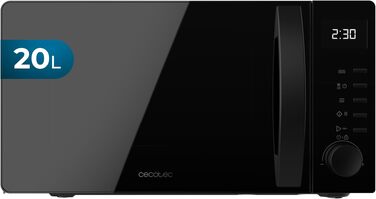Мікрохвильова піч Cecotec Proclean 5105 Silver 20л з грилем, 3DWave технологією та функцією розморожування, чорна