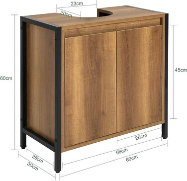 Тумба під умивальник SoBuy BZR63-PF, ванна, вінтаж, 60x60x30 см