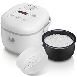 Рисварка електрична Bear 2л, 350W, 6 програм, на 2-4 особи, біла - для приготування рису та на пару