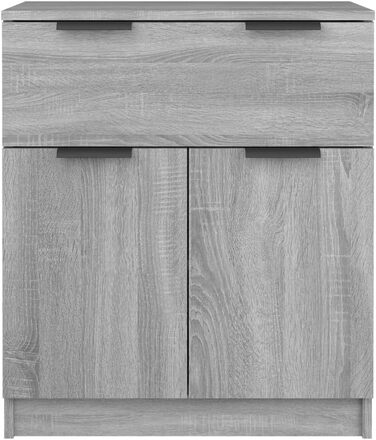 Комод шафа vidaXL для вітальні та коридору, сірий/дуб сонома, 60x30x70 см, ДСП