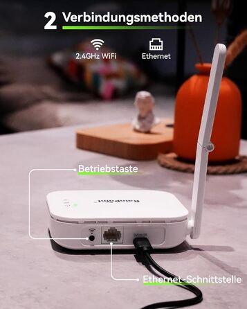 Таймер для поливу RainPoint WiFi 2 виходи, латунь, з Ethernet Hub, управління через APP/голосові команди, IP65, автоматичний полив саду, 2 зони, 6 графіків