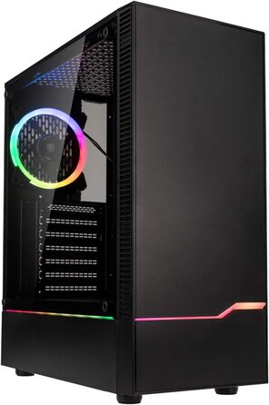 Ігровий корпус Kolink Inspire K9 ARGB Midi-Tower з підсвіткою, скляною панеллю та підтримкою RGB, чорний
