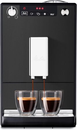 Кавова машина Melitta Solo E950-444, матова чорна, з фільтрами Pro Aqua (3 шт.), захист від накипу, просте обслуговування