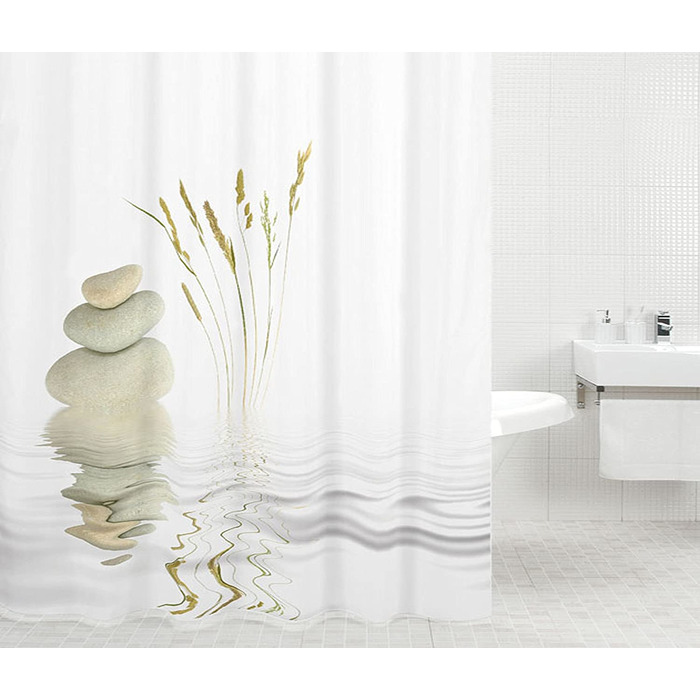 Душова завіса Sanilo Balance 180x200 см, водонепроникна, антигрибкова, з 12 кільцями, високоякісна