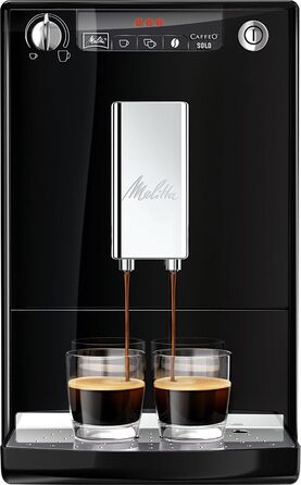 Кавоварка автоматична Melitta Caffeo Solo E950-101, 15 бар, з функцією попереднього заварювання, чорна + 3 фільтри Pro Aqua для захисту від накипу