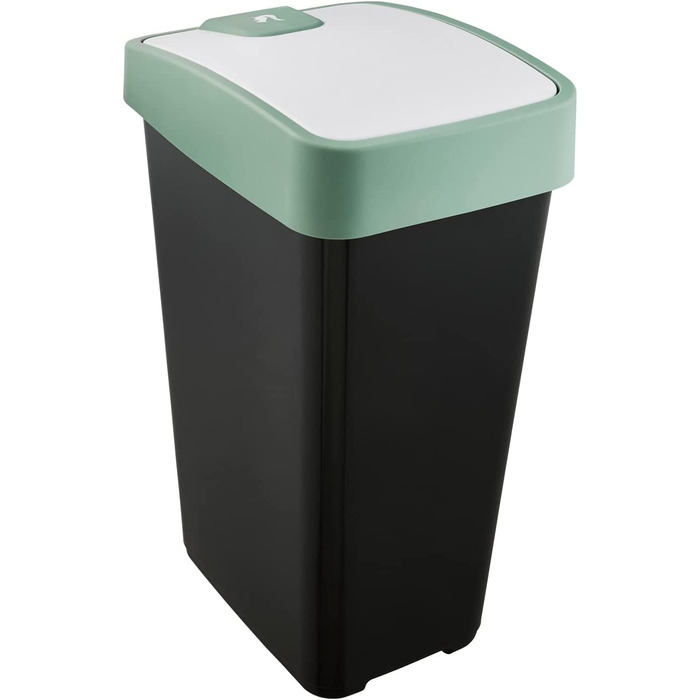 Преміум сміттєвий бак keeeper з фліп-кришкою, Soft Touch, 45 л, Nordic Green