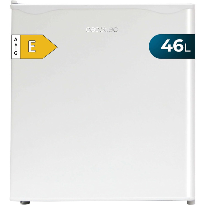 Міні-холодильник Cecotec GrandCooler 20000 L 46л, білий, тиха робота, енергозберігаючий, реверсивні дверцята, 48,7×48 см
