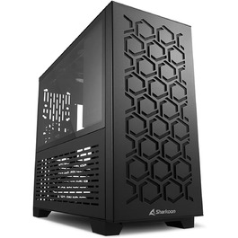 Корпус для ПК Sharkoon MS-Y1000 Black Micro-ATX, чорний, для ігрових та офісних комп'ютерів