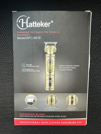 Електрична машинка для стрижки Hatteker, набір тримерів для волосся, бороди, носа та тіла з Т-подібним лезом, чоловічий багатофункціональний прилад для догляду