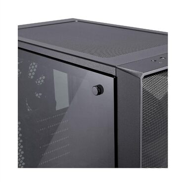 Корпус для комп'ютера Fractal Design Meshify C, компактний, з високою вентиляцією, 2 вентилятори, скляна панель, USB 3.0, чорний