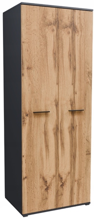 Стелаж Matkam 69 x 180 x 49 см, дуб вотан/графіт