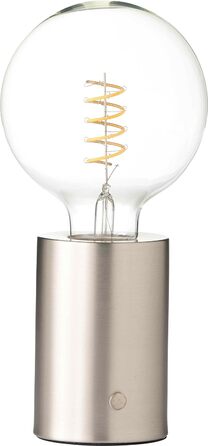 Світлодіодна акумуляторна настільна лампа Northpoint Edison, 2000 мА·год, до 96 годин, диммер, прозоре скло, сталевий корпус