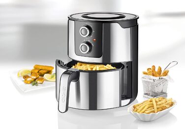 Аерофритюрниця Unold 58655 XL 5 л, без масла, для здорового смаження, гриль, запікання, сушіння, 80-200°C, BPA-free, автоматичне відключення